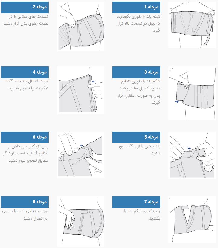 نحوه بستن شکم بند دوران بارداری پاک سمن