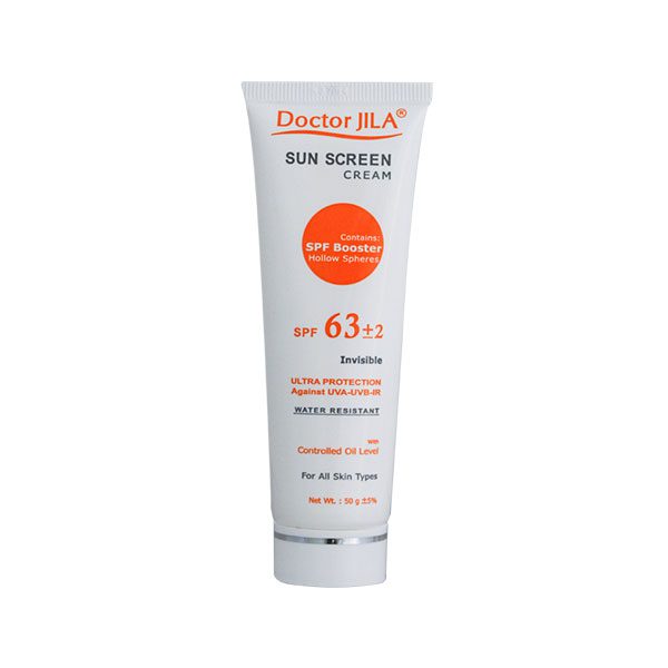 کرم ضد آفتاب فاقد چربی SPF63 دکتر ژیلا بی رنگ