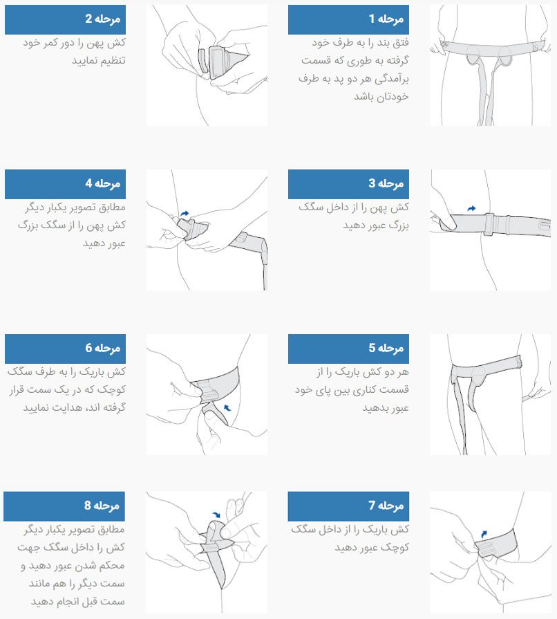 نحوه بستن فتق بند دوطرفه پاک سمن