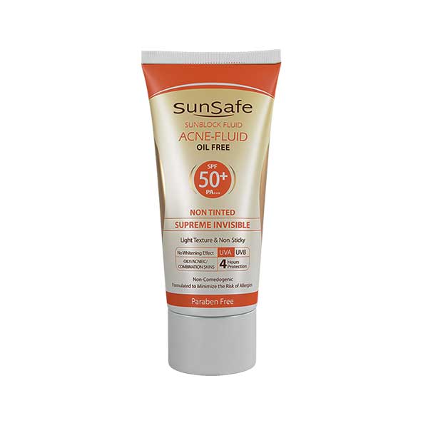 فلوئید ضد آفتاب فاقد چربی +SPF50 سان سیف