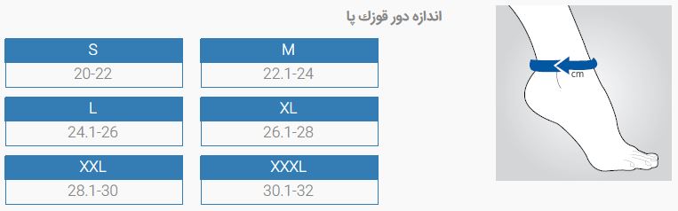 قوزک بند نئوپرن آتل دار پاک سمن