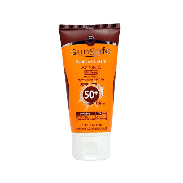 ضد آفتاب فاقد چربی آکنئیک بدون رنگ SPF50 سان سیف